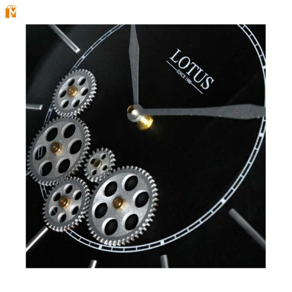 ساعت دیواری چرخ دنده دار لوتوس مدل TOPSFILD-SILVER-300301